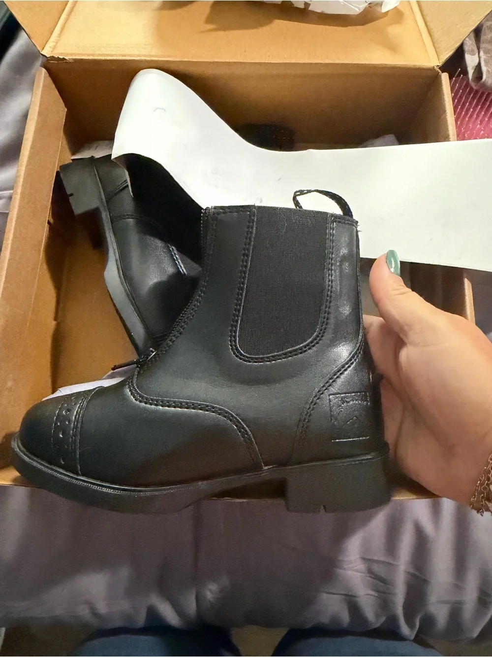 Kids Classic Black Chelsea Boots with Elastic Side Panels